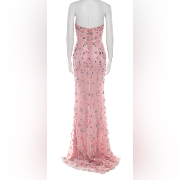 Portia and Scarlett PS26176 - Floral Embellished Plunging V-Neck Dress - Picture 2 of 9